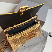 Balenciaga Mini Gold Crocodile Shoulder Bag 19.3x11.9x4.8cm - 6