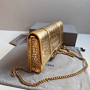 Balenciaga Mini Gold Crocodile Shoulder Bag 19.3x11.9x4.8cm - 5