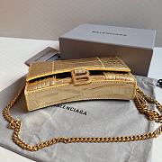 Balenciaga Mini Gold Crocodile Shoulder Bag 19.3x11.9x4.8cm - 4