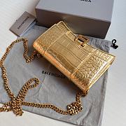 Balenciaga Mini Gold Crocodile Shoulder Bag 19.3x11.9x4.8cm - 3