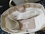 Chanel Shopping Tote Bag Canvas Beige 38x22x13cm - 5