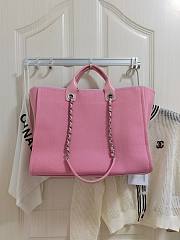 Chanel Shopping Tote Bag Canvas Pink 38x22x13cm - 2