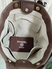 Chanel Shopping Tote Bag Canvas Brown 38x22x13cm - 2