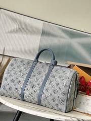 Louis Vuitton LV Keepall Bandoulière 50 Denim Blue 50 x 29 x 23 cm - 2