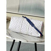 Louis Vuitton LV Keepall Bandoulière 55 White 55x27x22cm - 5