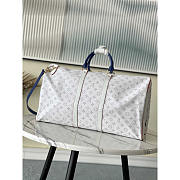 Louis Vuitton LV Keepall Bandoulière 55 White 55x27x22cm - 2