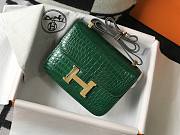 Hermes Constance Crocodile Green Gold 18x15x4cm - 1