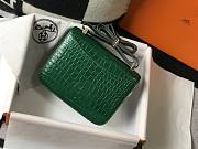 Hermes Constance Crocodile Green Gold 18x15x4cm - 3