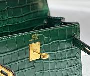 Hermes Kelly Green With Shoulder Strap Gold Hardware 20cm - 4