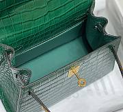 Hermes Kelly Green With Shoulder Strap Gold Hardware 20cm - 2