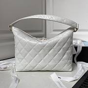 Chanel Lambskin Large Hobo Bag White 29.5x37x13cm - 4