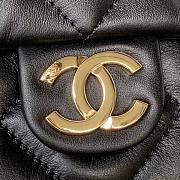 Chanel Shopping Bag Shiny Lambskin Black 33x31x10cm - 6