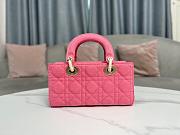 Dior Small Lady D-JOY Pink Cannage Denim 22 x 12 x 5cm - 6