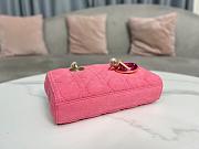 Dior Small Lady D-JOY Pink Cannage Denim 22 x 12 x 5cm - 5