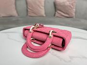 Dior Small Lady D-JOY Pink Cannage Denim 22 x 12 x 5cm - 4