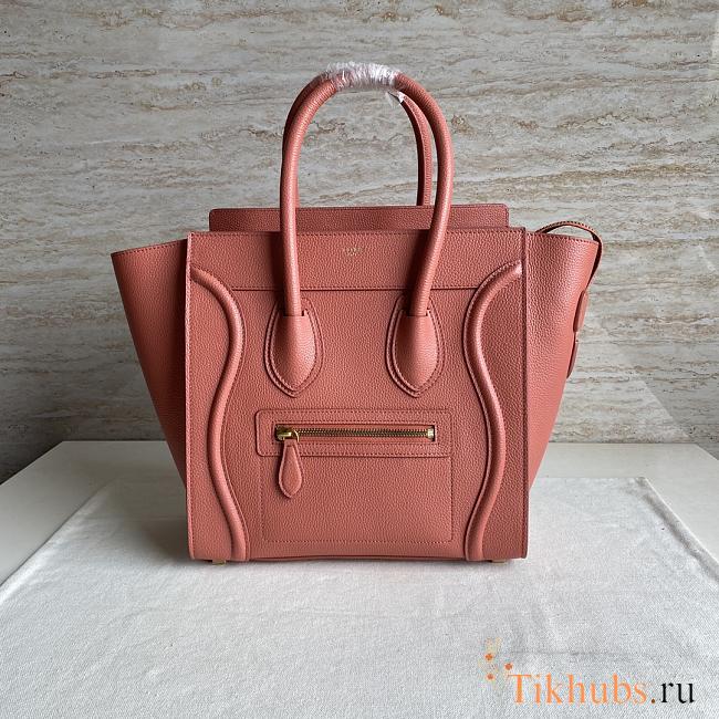 Celine Micro Luggage Calfskin Dune Pink Size 20 X 20 X 10 cm - 1