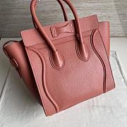 Celine Micro Luggage Calfskin Dune Pink Size 20 X 20 X 10 cm - 4