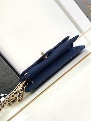 Chanel Flap Bag Messenger Denim Blue 19cm - 6