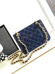 Chanel Flap Bag Messenger Denim Blue 19cm - 4