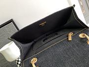 Chanel Flap Bag Messenger Denim Black 19cm - 6