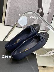 Chanel Ballerina Flat Navy Blue Black - 5