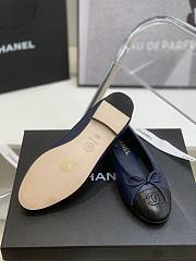 Chanel Ballerina Flat Navy Blue Black - 4