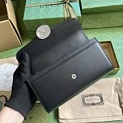 Gucci Petite GG Continental Wallet Black 19x10x3.5cm - 4