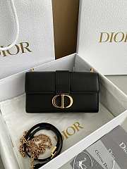 Dior 30 Montaigne East-West Bag with Chain Black Calfskin 21.5 x 12 x 6 cm - 1