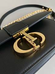 Dior 30 Montaigne East-West Bag with Chain Black Calfskin 21.5 x 12 x 6 cm - 5