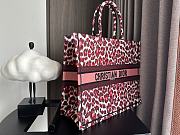 Dior Large Book Tote Burgundy Multicolor Mizza 42x18x35cm - 4