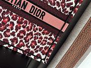 Dior Large Book Tote Burgundy Multicolor Mizza 42x18x35cm - 5