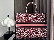 Dior Large Book Tote Burgundy Multicolor Mizza 42x18x35cm - 3