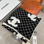 Chanel Scarf Black White 30x185cm - 4