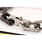 Louis Vuitton LV Chain Bracelt Black And Silver - 4