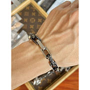 Louis Vuitton LV Chain Bracelt Black And Silver - 2