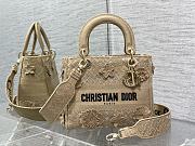 Dior Medium Lady D-Lite Bag Natural D-Lace 3D Macramé 24 x 20 x 11 cm - 1