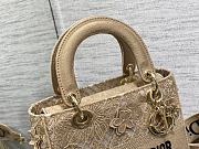 Dior Medium Lady D-Lite Bag Natural D-Lace 3D Macramé 24 x 20 x 11 cm - 5