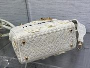 Dior Medium Lady D-Lite Bag White D-Lace 3D Macramé 24 x 20 x 11 cm - 4