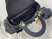 Dior Medium Lady D-Lite Bag Black D-Lace 3D Macramé 24cm - 6