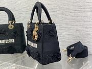 Dior Medium Lady D-Lite Bag Black D-Lace 3D Macramé 24cm - 5