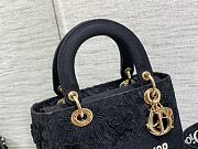 Dior Medium Lady D-Lite Bag Black D-Lace 3D Macramé 24cm - 2