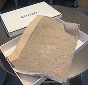 Chanel White Grey Scarf - 5