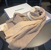 Chanel White Grey Scarf - 4