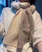 Chanel White Grey Scarf - 2