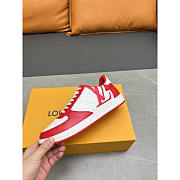 Louis Vuitton LV Rivoli Sneakers Calfskin White And Red - 2