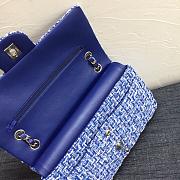 Chanel Blue Tweed Classic Flap Bag 25cm - 5