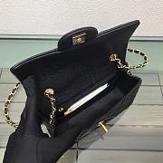 Chanel Classic Flap Bag Black Caviar Gold Hardware 20cm - 6