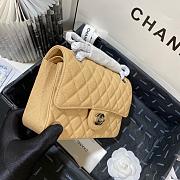 Chanel Small Flap Bag Caviar Silver Hardware Beige 23cm - 5