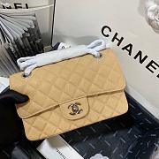 Chanel Small Flap Bag Caviar Silver Hardware Beige 23cm - 4