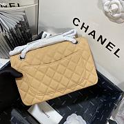 Chanel Small Flap Bag Caviar Silver Hardware Beige 23cm - 3